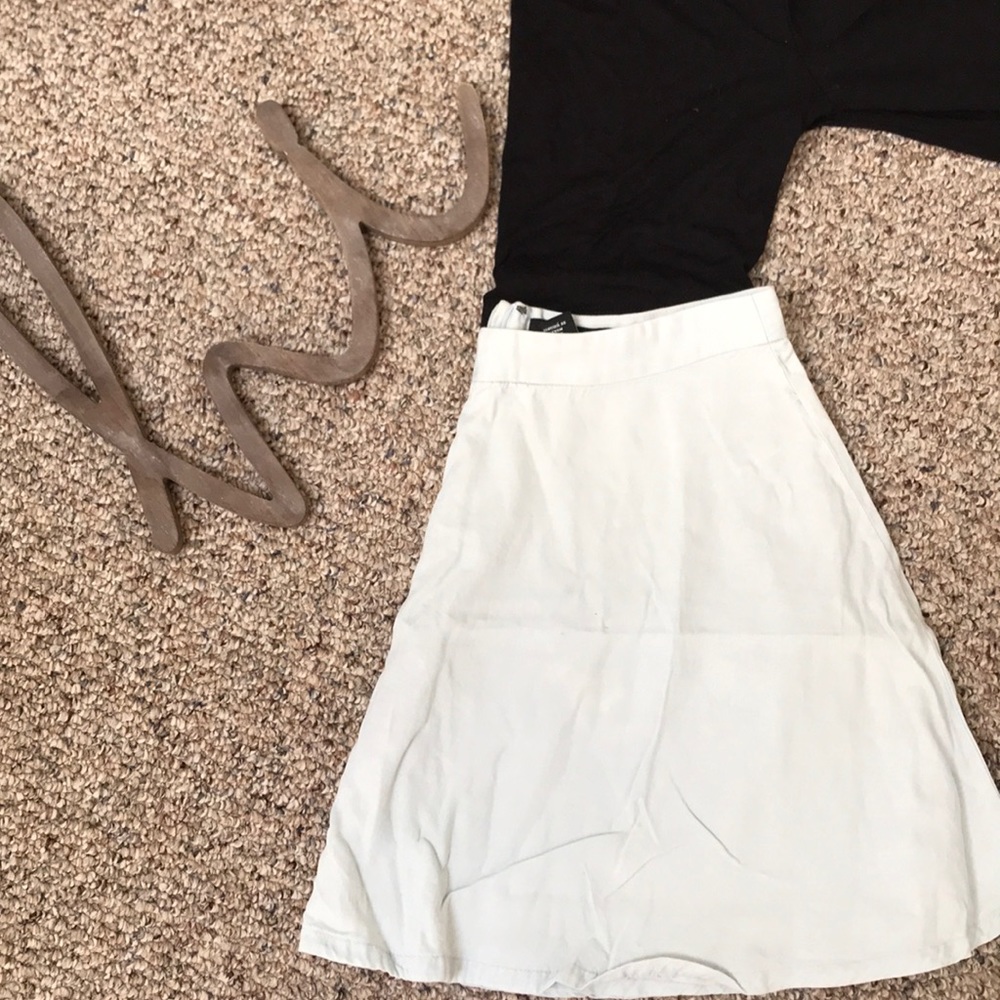 Light blue jean mini skirt